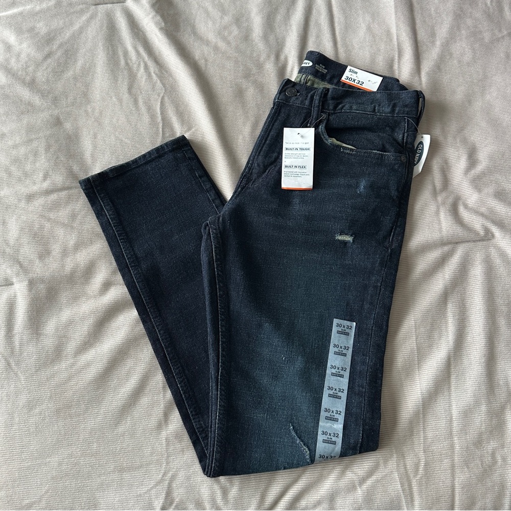 Old Navy NWT Dark Wash Slim Built-In Flex Jeans 30x32